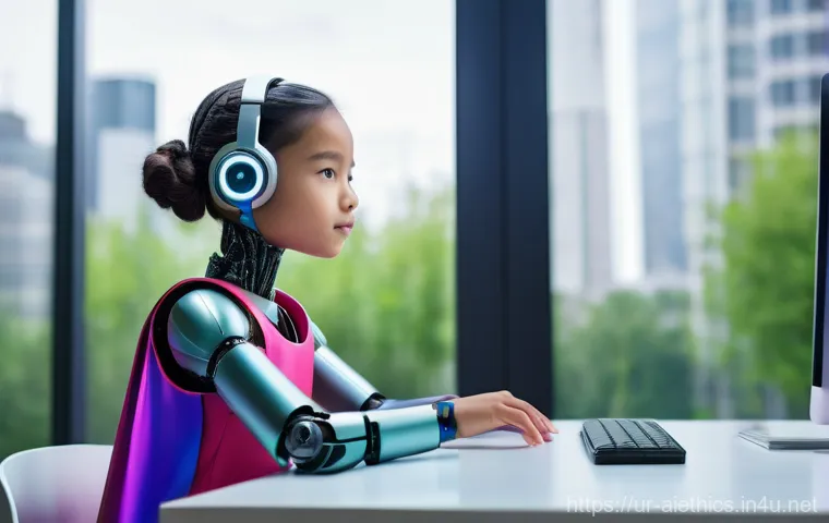 AI 윤리와 AI 윤리적 AI 활용 사례 - **Prompt:** A diverse group of young adults, dressed in casual, modern clothing suitable for a tech ...